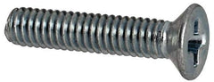 Value Collection - M2.5x0.45 Metric Coarse, 12mm OAL Phillips Drive Machine Screw - Flat Head, Grade 4.8 Steel, Zinc-Plated Finish, Without Washer - Exact Tool & Supply