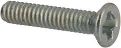 Value Collection - M2x0.40 Metric Coarse, 10mm OAL Phillips Drive Machine Screw - Flat Head, Grade 4.8 Steel, Zinc-Plated Finish, Without Washer - Exact Tool & Supply