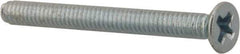 Value Collection - M2x0.40 Metric Coarse, 20mm OAL Phillips Drive Machine Screw - Flat Head, Grade 4.8 Steel, Zinc-Plated Finish, Without Washer - Exact Tool & Supply