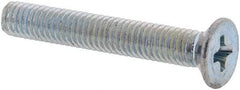Value Collection - M3x0.50 Metric Coarse, 20mm OAL Phillips Drive Machine Screw - Flat Head, Grade 4.8 Steel, Zinc-Plated Finish, Without Washer - Exact Tool & Supply
