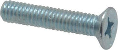 Value Collection - M4x0.70 Metric Coarse, 20mm OAL Phillips Drive Machine Screw - Flat Head, Grade 4.8 Steel, Zinc-Plated Finish, Without Washer - Exact Tool & Supply