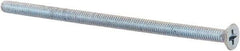 Value Collection - M4x0.70 Metric Coarse, 80mm OAL Phillips Drive Machine Screw - Flat Head, Grade 4.8 Steel, Zinc-Plated Finish, Without Washer - Exact Tool & Supply