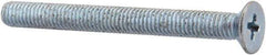 Value Collection - M5x0.80 Metric Coarse, 50mm OAL Phillips Drive Machine Screw - Flat Head, Grade 4.8 Steel, Zinc-Plated Finish, Without Washer - Exact Tool & Supply
