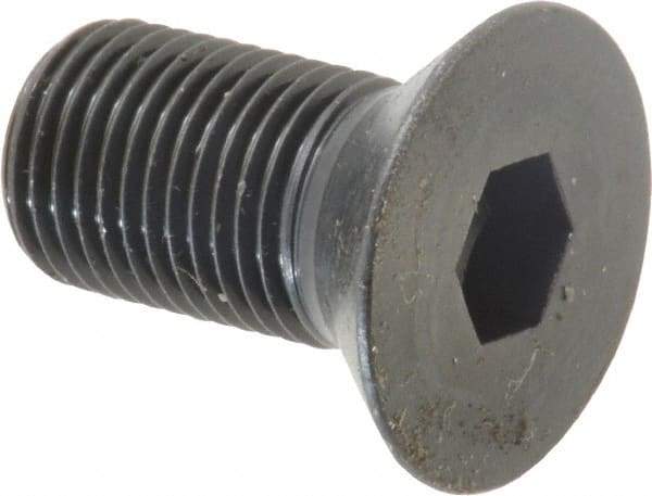 Holo-Krome - 1/2-20 UNF Hex Socket Drive, 82° Flat Screw - Alloy Steel, Black Oxide Finish, Fully Threaded, 1" OAL - Exact Tool & Supply
