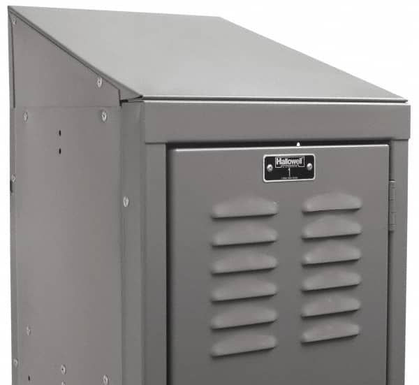 Hallowell - 15" Wide x 7" High x 21" Deep, Locker Slope Top - Exact Tool & Supply