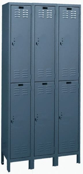 Hallowell - 6 Door, 2 Tier, ValueMax Wardrobe Lockers - Exact Tool & Supply