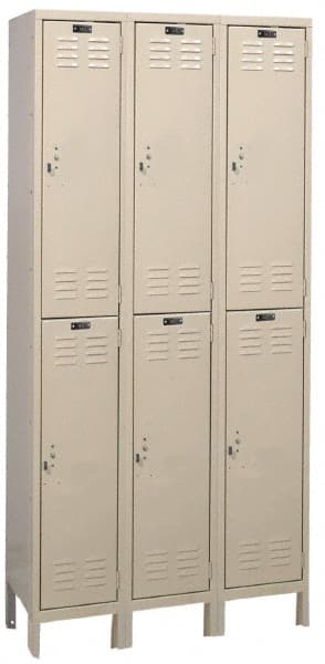 Hallowell - 6 Door, 2 Tier, ValueMax Wardrobe Lockers - Exact Tool & Supply