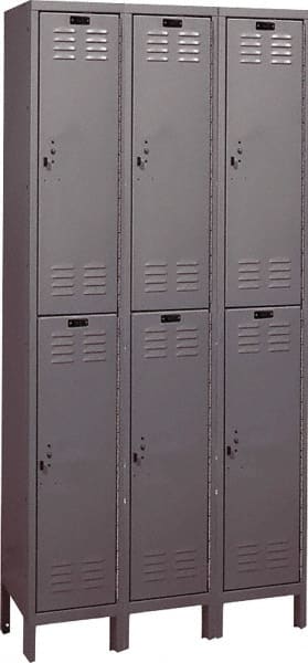 Hallowell - 6 Door, 2 Tier, ValueMax Wardrobe Lockers - Exact Tool & Supply