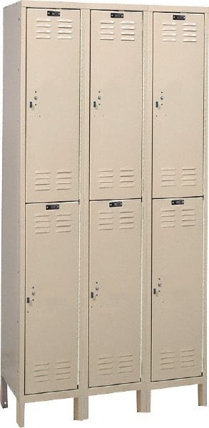 Hallowell - 6 Door, 2 Tier, ValueMax Wardrobe Lockers - Exact Tool & Supply