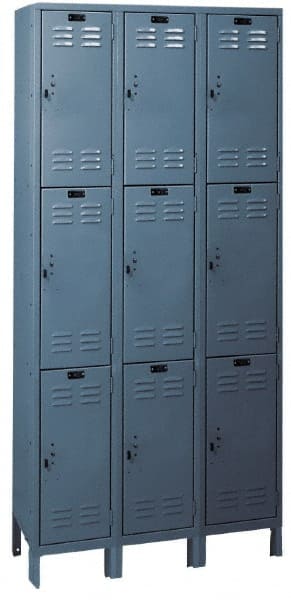 Hallowell - 9 Door, 3 Tier, ValueMax Wardrobe Lockers - Exact Tool & Supply