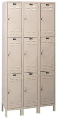 Hallowell - 9 Door, 3 Tier, ValueMax Wardrobe Lockers - Exact Tool & Supply