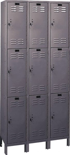 Hallowell - 9 Door, 3 Tier, ValueMax Wardrobe Lockers - Exact Tool & Supply