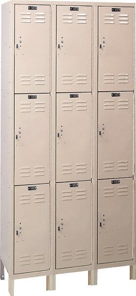 Hallowell - 9 Door, 3 Tier, ValueMax Wardrobe Lockers - Exact Tool & Supply