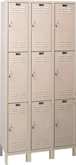 Hallowell - 9 Door, 3 Tier, ValueMax Wardrobe Lockers - Exact Tool & Supply
