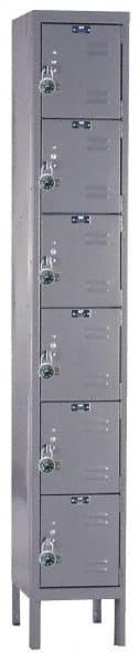 Hallowell - 6 Door, 6 Tier, Ready-Built Wardrobe & Box Lockers - Exact Tool & Supply