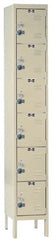 Hallowell - 6 Door, 6 Tier, Ready-Built Wardrobe & Box Lockers - Exact Tool & Supply