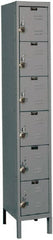 Hallowell - 6 Door, 6 Tier, Ready-Built Wardrobe & Box Lockers - Exact Tool & Supply