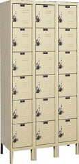 Hallowell - 18 Door, 6 Tier, Ready-Built Wardrobe & Box Lockers - Exact Tool & Supply