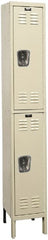 Hallowell - 2 Door, 2 Tier, Galvanite Corrosion Resistant Wardrobe & Box Lockers - Exact Tool & Supply