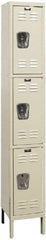 Hallowell - 3 Door, 3 Tier, Galvanite Corrosion Resistant Wardrobe & Box Lockers - Exact Tool & Supply