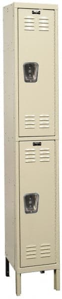 Hallowell - 2 Door, 2 Tier, Premium Wardrobe Lockers - Exact Tool & Supply