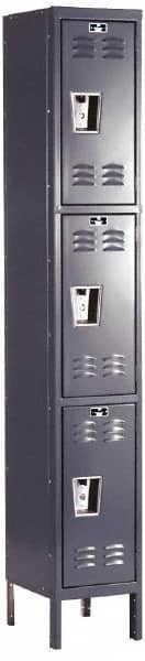 Hallowell - 3 Door, 3 Tier, Premium Wardrobe Lockers - Exact Tool & Supply