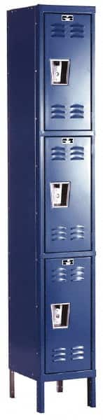Hallowell - 3 Door, 3 Tier, Premium Wardrobe Lockers - Exact Tool & Supply