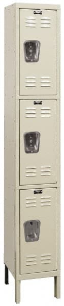 Hallowell - 3 Door, 3 Tier, Premium Wardrobe Lockers - Exact Tool & Supply