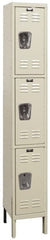Hallowell - 3 Door, 3 Tier, Galvanite Corrosion Resistant Wardrobe & Box Lockers - Exact Tool & Supply