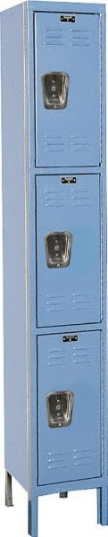 Hallowell - 3 Door, 3 Tier, Premium Wardrobe Lockers - Exact Tool & Supply