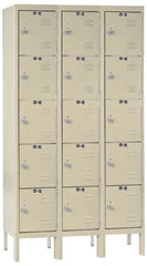 Hallowell - 15 Door, 5 Tier, Premium Box Lockers - Exact Tool & Supply