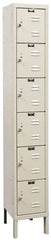 Hallowell - 6 Door, 6 Tier, Galvanite Corrosion Resistant Wardrobe & Box Lockers - Exact Tool & Supply