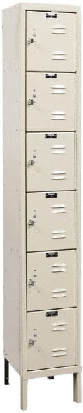 Hallowell - 6 Door, 6 Tier, Premium Box Lockers - Exact Tool & Supply