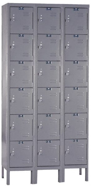 Hallowell - 18 Door, 6 Tier, Premium Box Lockers - Exact Tool & Supply