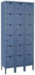 Hallowell - 18 Door, 6 Tier, Premium Box Lockers - Exact Tool & Supply