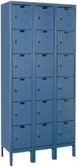 Hallowell - 18 Door, 6 Tier, Premium Box Lockers - Exact Tool & Supply