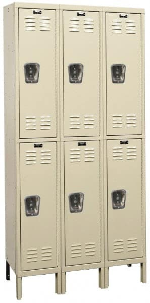 Hallowell - 6 Door, 2 Tier, Premium Wardrobe Lockers - Exact Tool & Supply