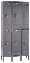Hallowell - 6 Door, 2 Tier, Premium Wardrobe Lockers - Exact Tool & Supply