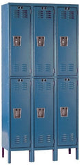 Hallowell - 6 Door, 2 Tier, Premium Wardrobe Lockers - Exact Tool & Supply