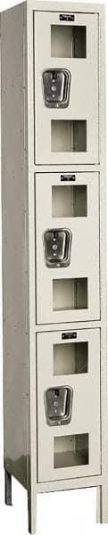 Hallowell - 3 Door, 3 Tier, Safety-View Wardrobe Lockers - Exact Tool & Supply