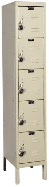 Hallowell - 5 Door, 5 Tier, Ready-Built Wardrobe & Box Lockers - Exact Tool & Supply