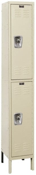Hallowell - 2 Door, 2 Tier, Ready-Built Wardrobe & Box Lockers - Exact Tool & Supply