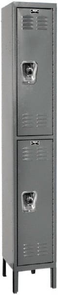Hallowell - 2 Door, 2 Tier, Ready-Built Wardrobe & Box Lockers - Exact Tool & Supply