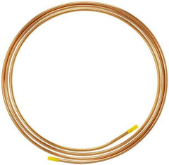 Mueller Industries - 10' Long, 1/4" OD, Grade Alloy 122 Copper Seamless Tube - 0.03" Wall Thickness, 4 Lb per Coil - Exact Tool & Supply