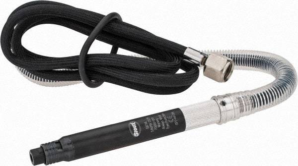 Sioux Tools - 1/8" Collet, Straight Handle, Straight Air Die Grinder - 70,000 RPM, Remote Exhaust, 21.2 CFM, 0.1 hp, 6.21 bar - Exact Tool & Supply