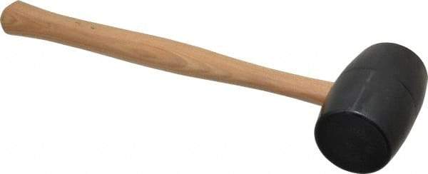 Garland - 1-3/16 Lb Head Rubber Mallet - 15-3/4" OAL, 13-1/2" Long Wood Handle - Exact Tool & Supply