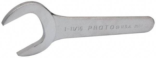 Proto - 1-11/16" Standard Service Open End Wrench - 7-5/8" OAL, Single End, Satin Finish, 30° Head Angle - Exact Tool & Supply