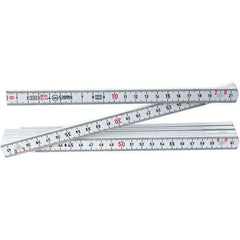 Wiha - Folding Rules Overall Length (Feet): 6.56 Graduation (Inch): 3/32 - Exact Tool & Supply