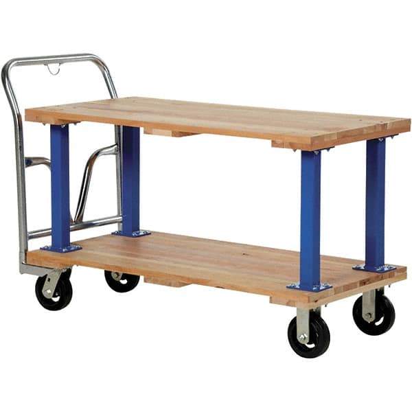 Vestil - 1,600 Lb Capacity Hardwood Platform Truck - Hardwood Deck, 24" OAW - Exact Tool & Supply