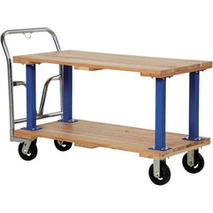 Vestil - 1,600 Lb Capacity Hardwood Platform Truck - Hardwood Deck, 24" OAW - Exact Tool & Supply